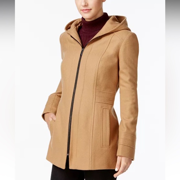 London Fog Jackets & Blazers - London Fog Women's Tan Hooded Walker Coat